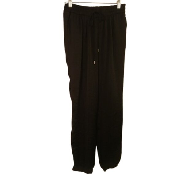 Zara Trafaluc Black Silk-likeJogger Pants Casual Comfort with Urban Edge Size XS - Picture 4 of 7